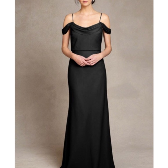 jenny yoo black bridesmaid dress
